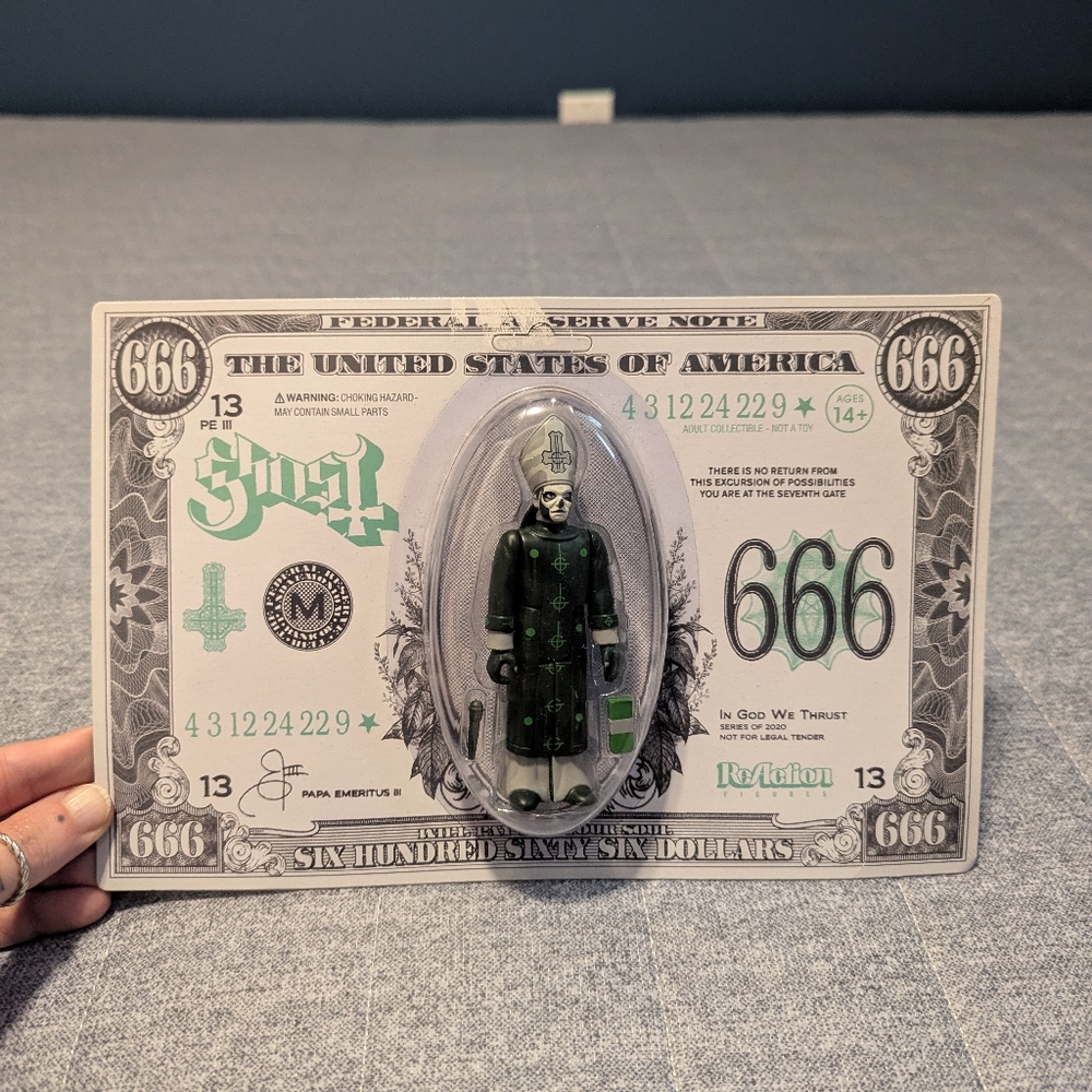 GHOST MUMMY DUST PAPA EMERITUS SUPER 7 REACTION FIGURE 3.75 INCH NEW SEALED